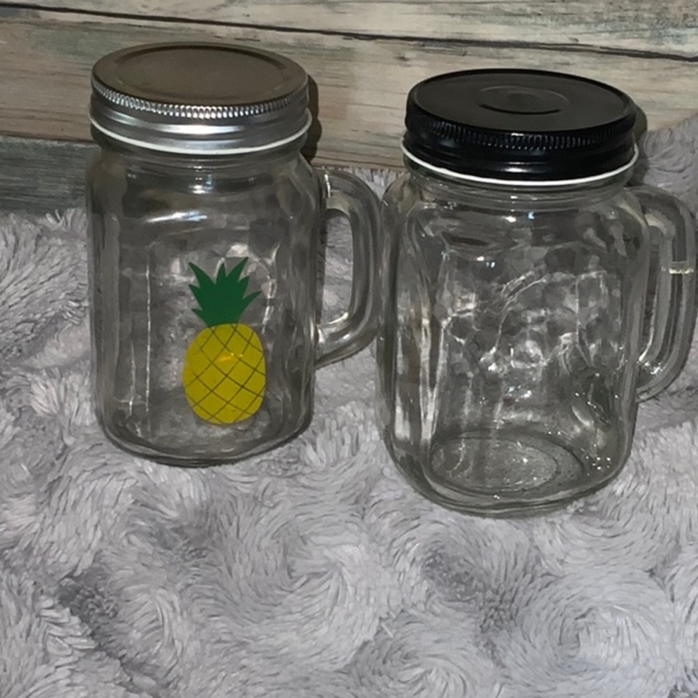 🌟Add on 🤩Glass  Jar Mugs with Pineapple Design